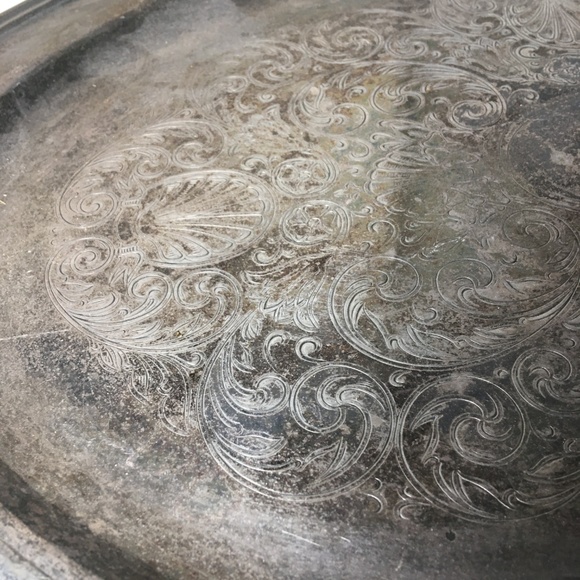 Vintage Silver Plated Serving Tray BEAUTIFUL - Picture 9 of 12